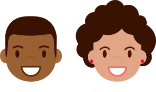 People Little blacks Afro Stickdatei