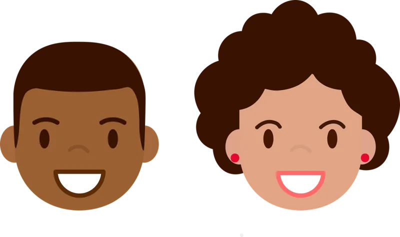 People Little blacks Afro Stickdatei – Herzen & Liebe