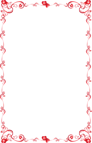 Valentine Border Note card Stickdatei