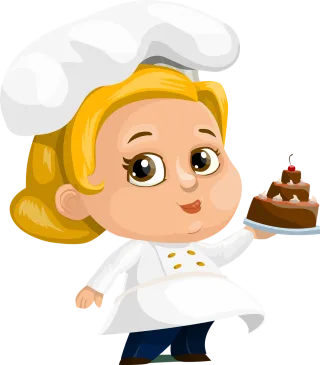 Chef Cake Woman Stickdatei