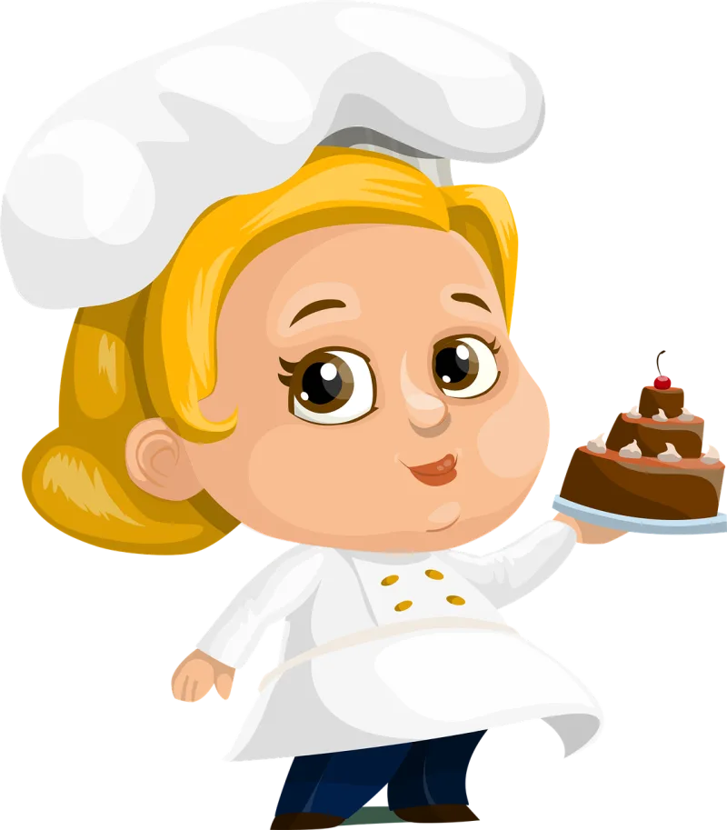 Chef Cake Woman Stickdatei – Essen & Trinken