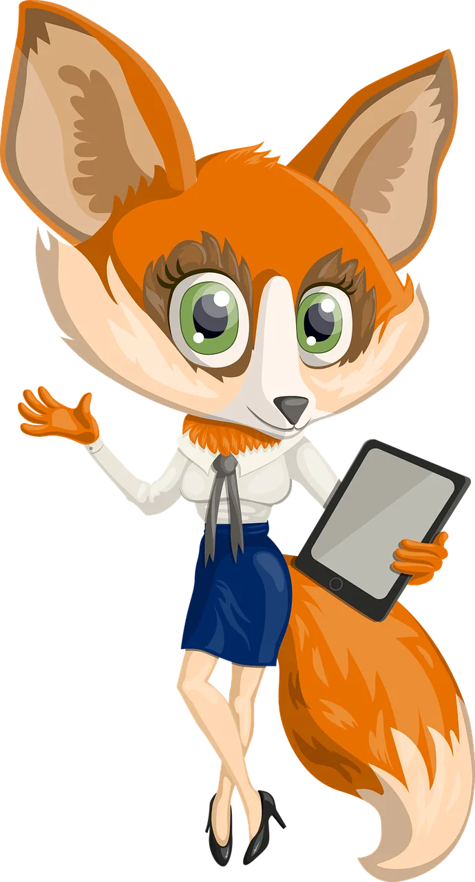 Fox Character Tablet Stickdatei – Tiere