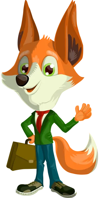 Fox Businessman Male Stickdatei
