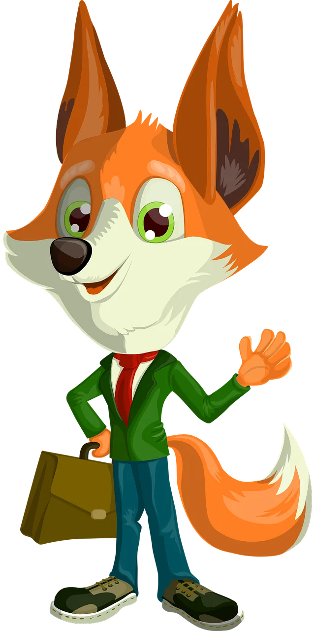 Fox Businessman Male Stickdatei – Tiere