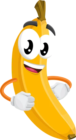 Banana Character Hands Stickdatei – Essen & Trinken