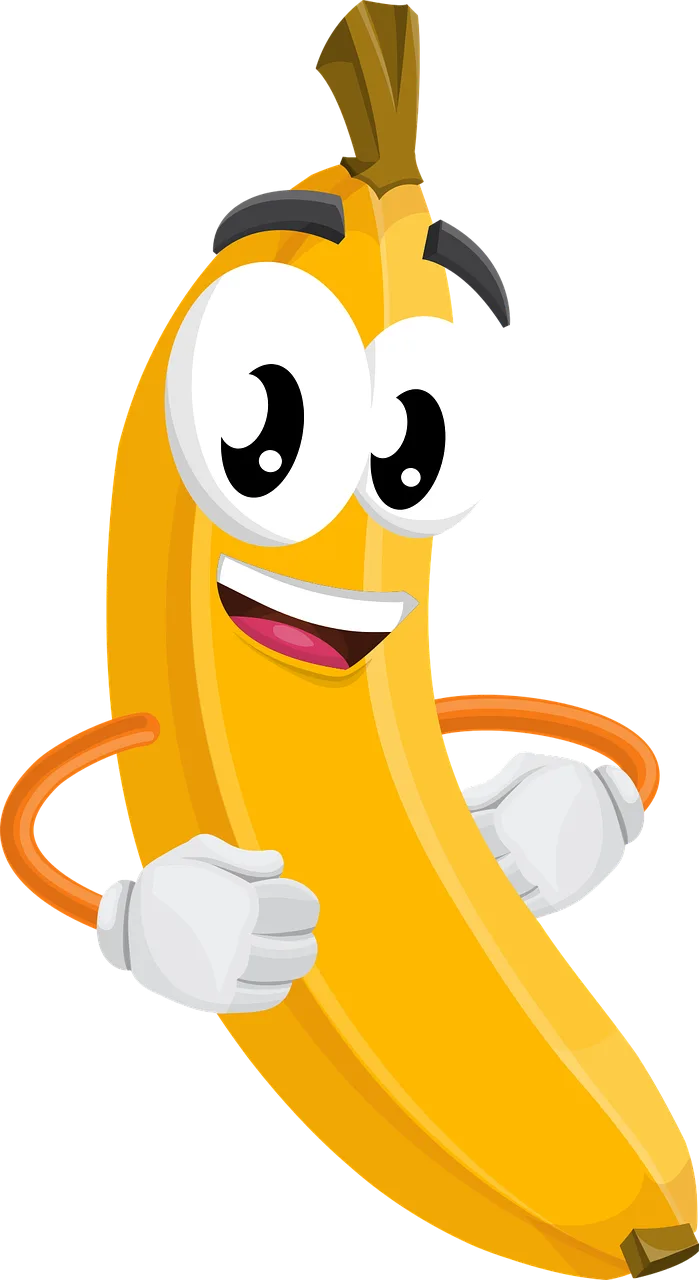 Banana Character Hands Stickdatei – Essen & Trinken