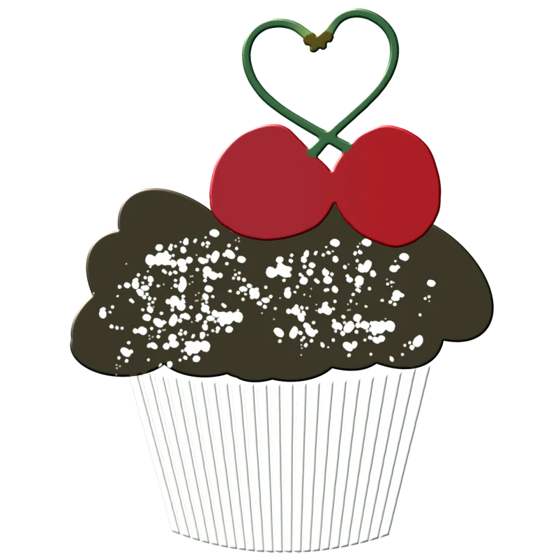 Muffin Fruit Cherry Stickdatei – Kinder
