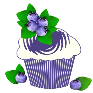 Muffin Fruit Berries Stickdatei