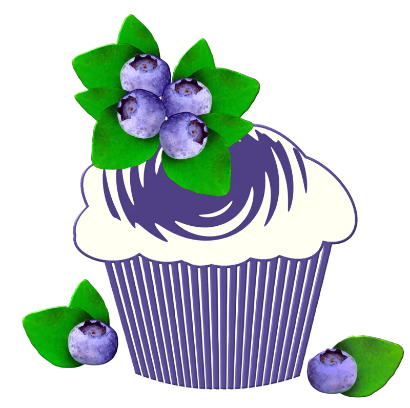 Muffin Fruit Berries Stickdatei – Essen & Trinken