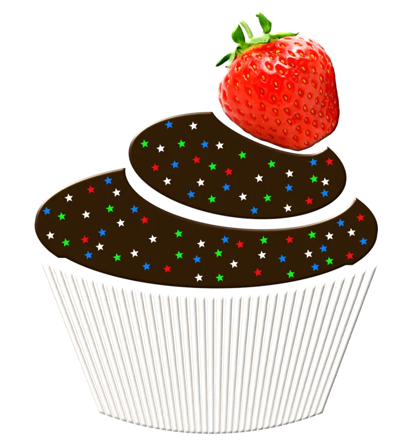 Muffin Fruit Strawberry Stickdatei – Essen & Trinken