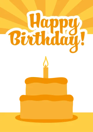Date of birth All good Orange Stickdatei