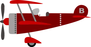 Children's plane Red Kids Stickdatei – Kinder