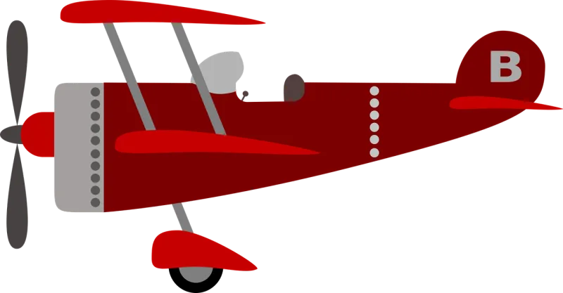 Children's plane Red Kids Stickdatei – Kinder