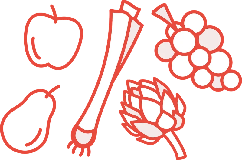 Apple Pear Vine Stickdatei – Essen & Trinken