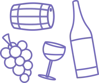Wine Barrel Glass Stickdatei