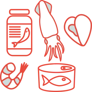 Fish Cod Food Stickdatei