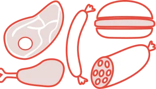 Sausage Hamburger Meat Stickdatei