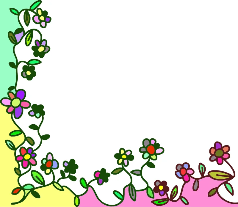 Flowers Floral Doodle Stickdatei – Blumen