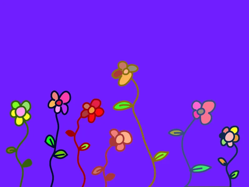 Flowers Floral Doodle Stickdatei – Blumen