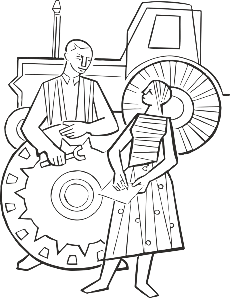 Vintage Tractor Machine Stickdatei – Fahrzeuge