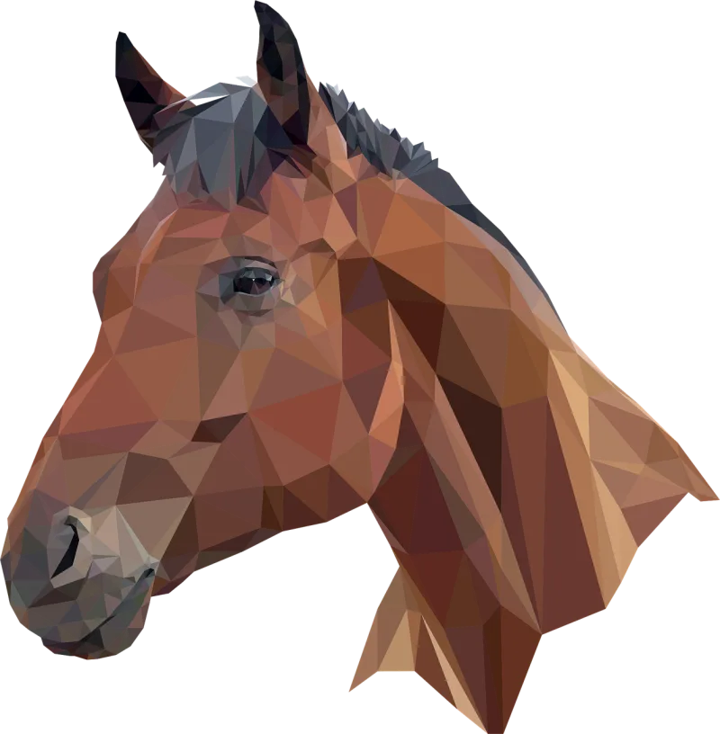 Horse Head Nature Stickdatei – Tiere
