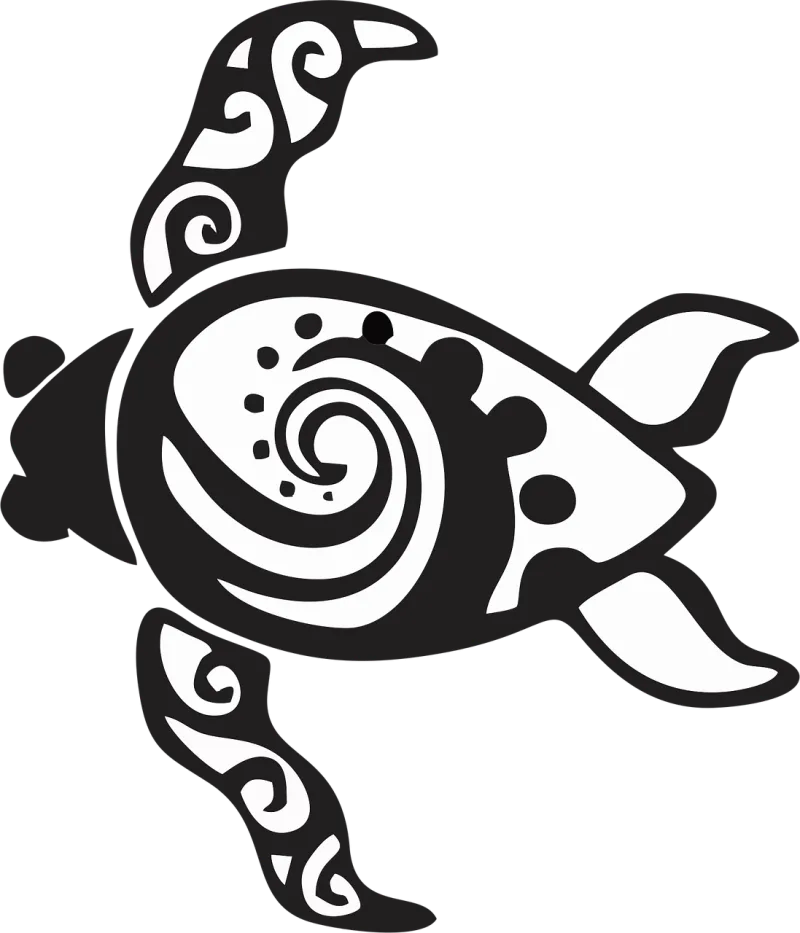 Turtle Sea Swirl Stickdatei – Tiere