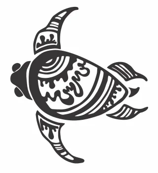 Henna Turtle Sea Stickdatei