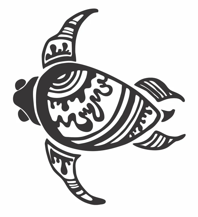Henna Turtle Sea Stickdatei – Tiere