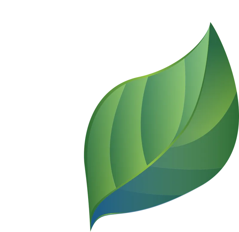 Leaf Blue green Stylized Stickdatei – Natur