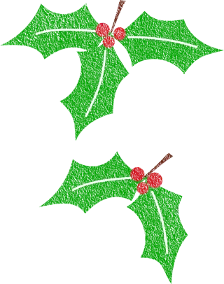 Holly Stencil Christmas Stickdatei