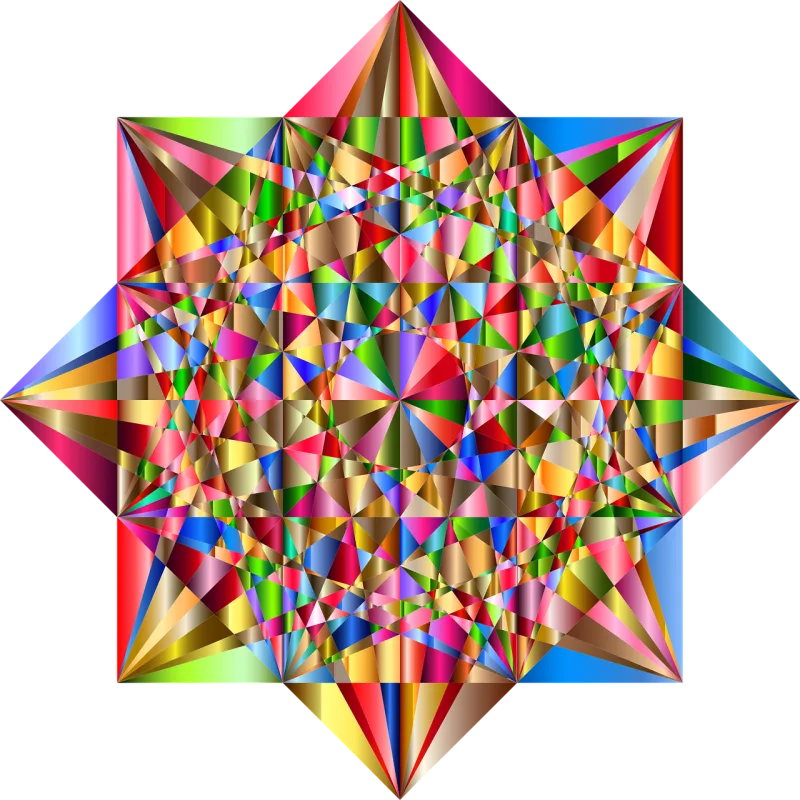 Star Polygon Abstract Stickdatei – Weihnachten