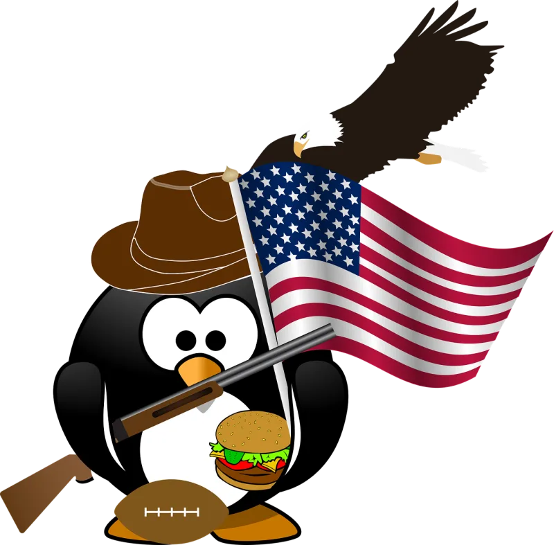 Penguin Flag Eagle Stickdatei – Essen & Trinken