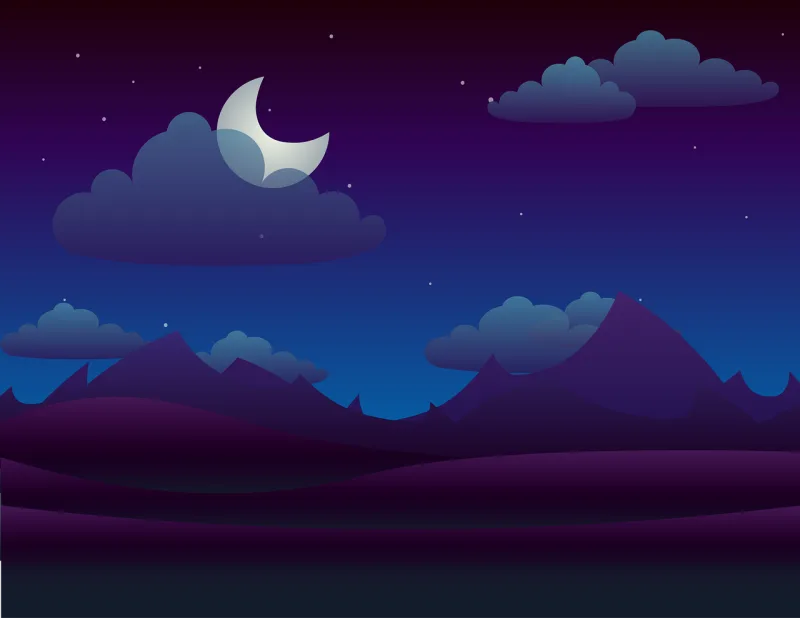 Landscape Twilight Light Stickdatei – Natur
