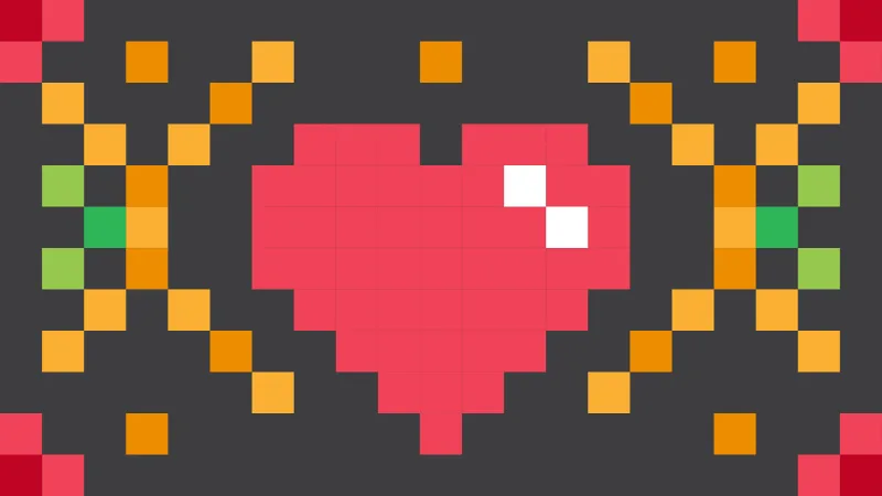 Heart Beautiful wallpaper Pixel Stickdatei – Herzen & Liebe
