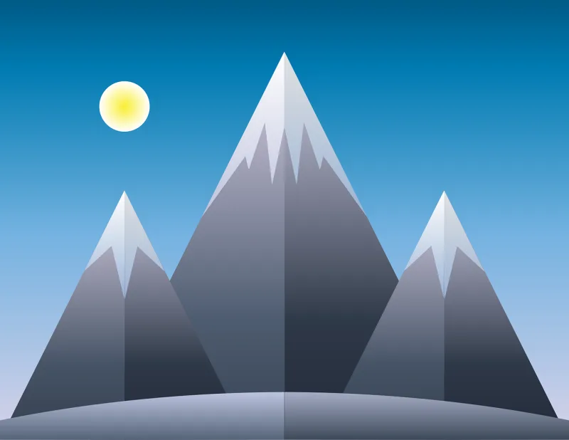 Mountain Split Papercut Stickdatei – Natur