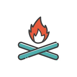 Bonfire Icon Sign Stickdatei