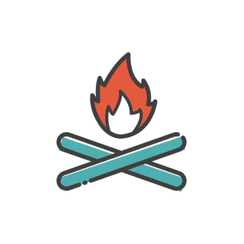 Bonfire Icon Sign Stickdatei – Fahrzeuge