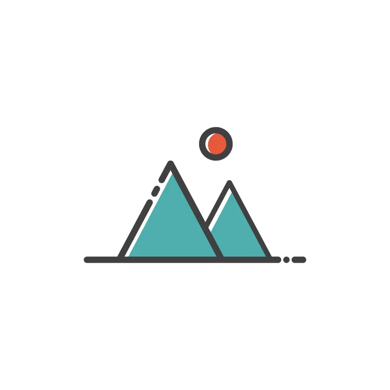 Mountain Icon Sign Stickdatei – Natur