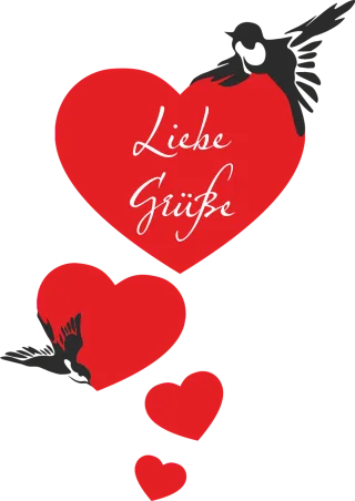 Swallows Heart Valentine's day Stickdatei