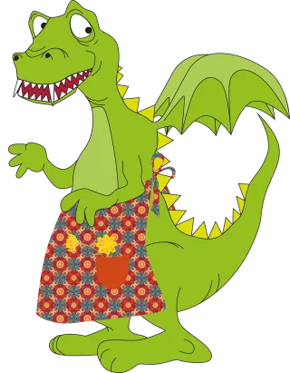 Dinosaur Green Reptile Stickdatei