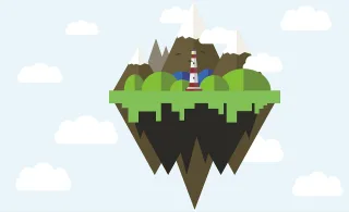 Sky Mountain Game Stickdatei
