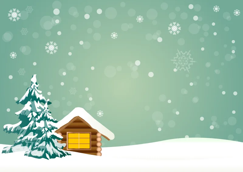 Winter Fir tree Snowy Stickdatei – Weihnachten