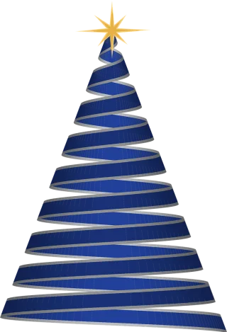 Christmas tree Ribbon Blue Stickdatei – Weihnachten