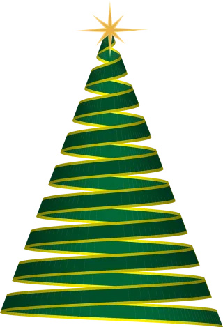Christmas tree Ribbon Green Stickdatei