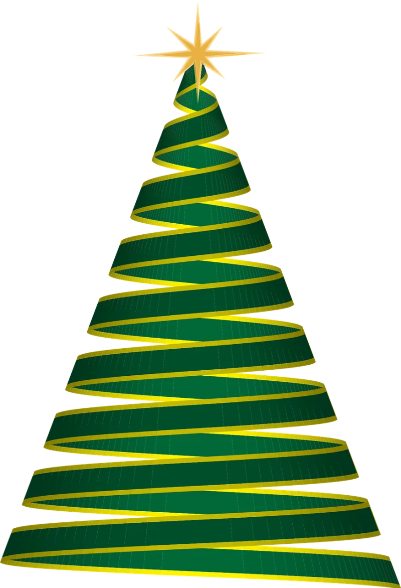 Christmas tree Ribbon Green Stickdatei – Weihnachten