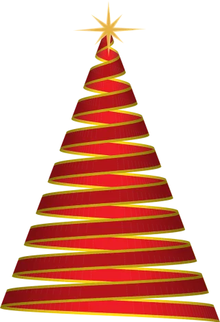 Christmas tree Ribbon Red Stickdatei