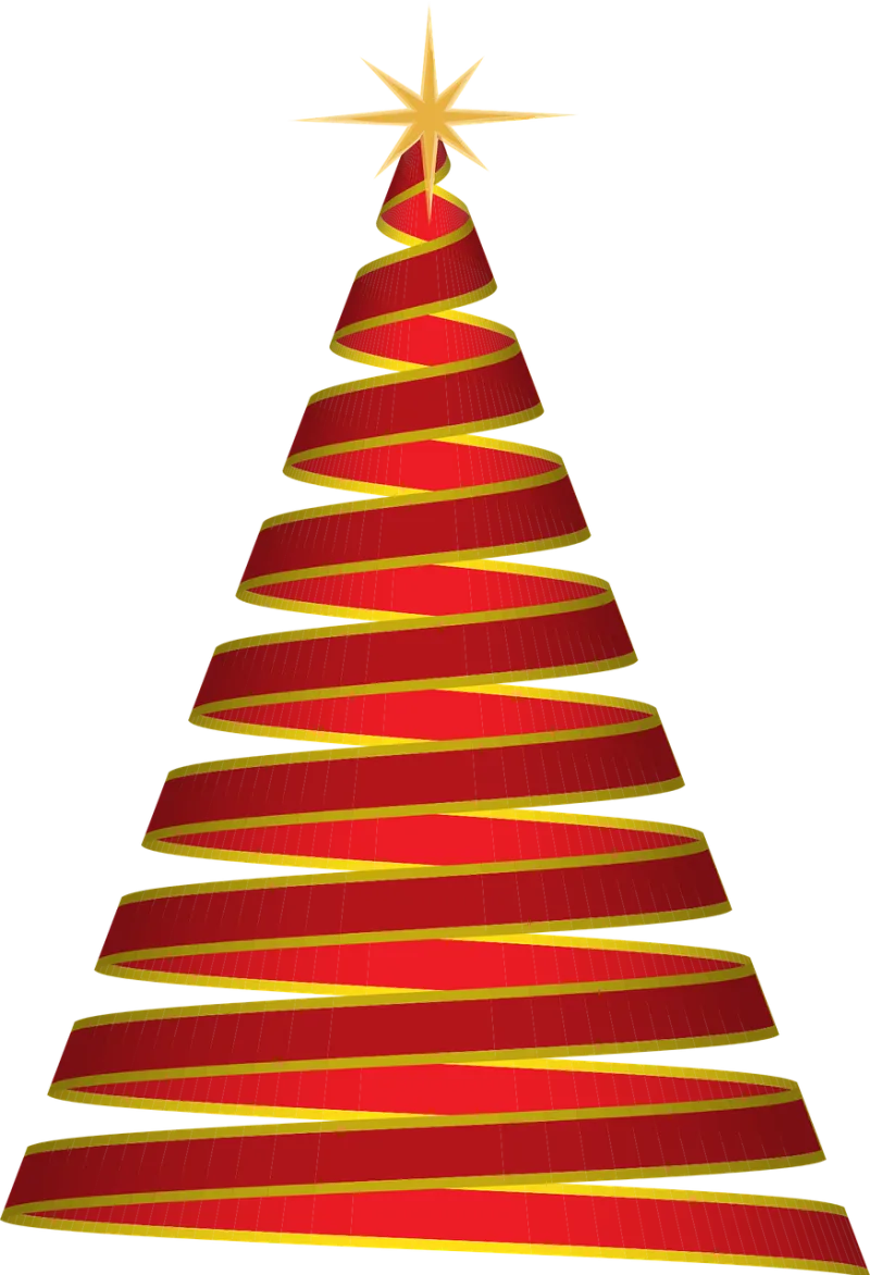 Christmas tree Ribbon Red Stickdatei – Weihnachten