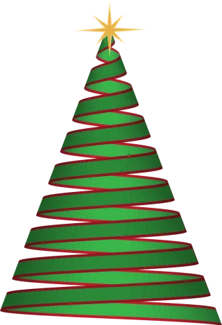Christmas tree Nature Ribbon Stickdatei