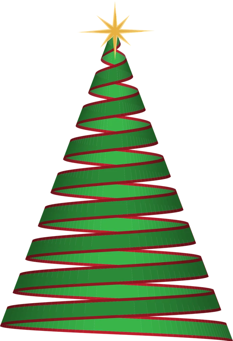 Christmas tree Nature Ribbon Stickdatei – Weihnachten