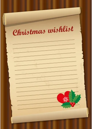 Wish list Christmas Give a gift Stickdatei